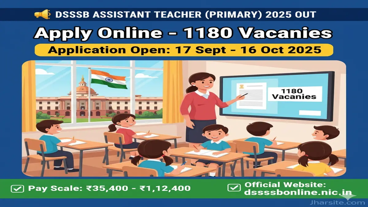 DSSSB Assistant Teacher Primary Recruitment 2025