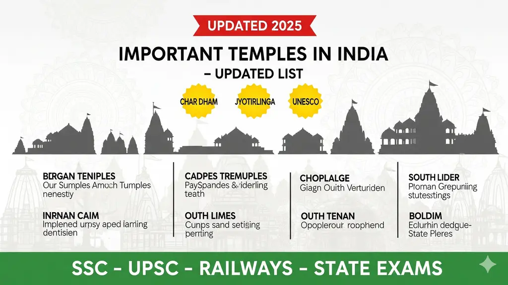 Important Temples in India 2025