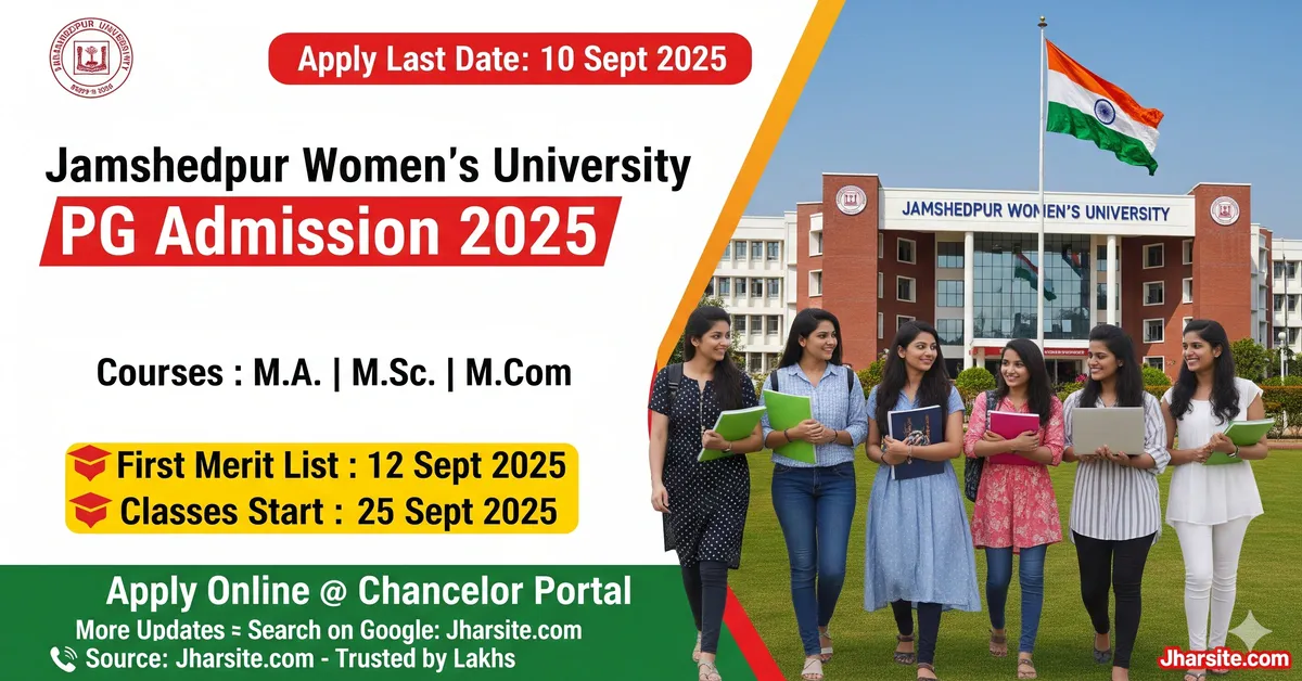 Jamshedpur Womens University PG Admission 2025