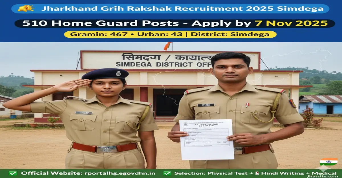 Jharkhand Grih Rakshak Recruitment 2025 Simdega