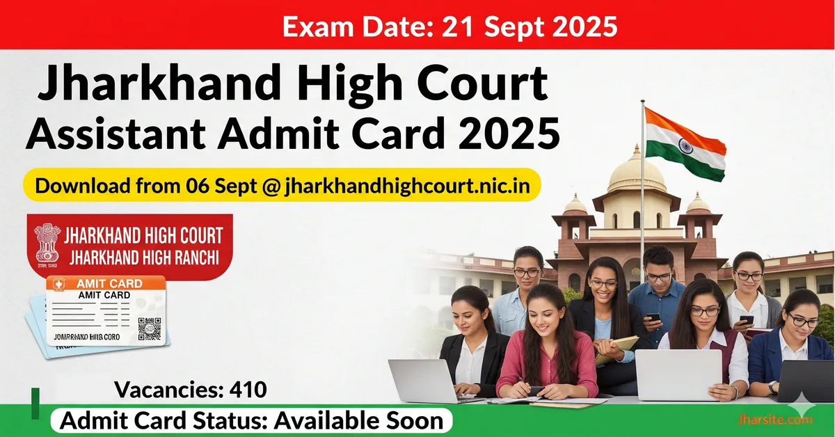 Jharkhand High Court Assistant Clerk Admit Card
