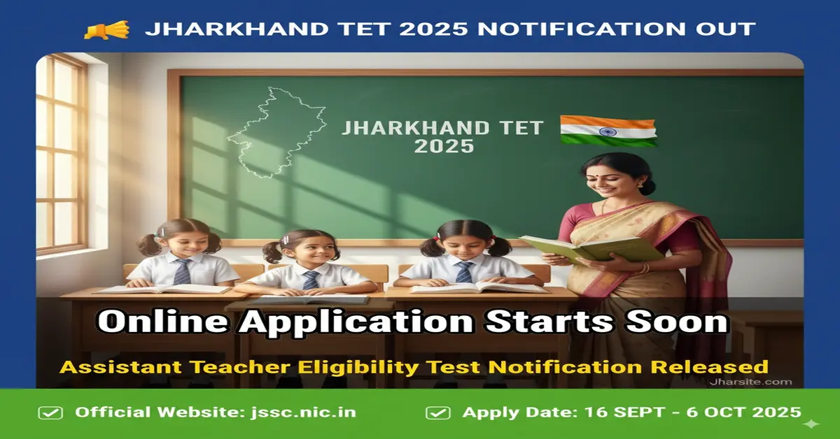 Jharkhand JET Assistant Professor Notification 2025