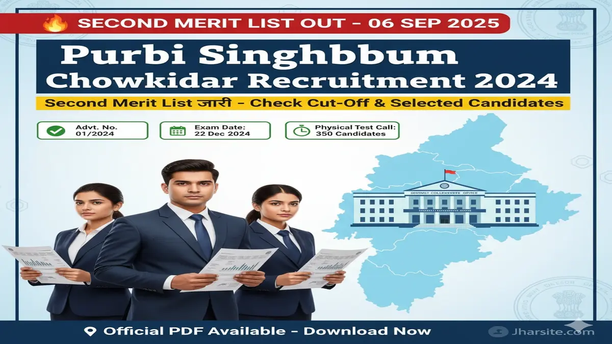 Purbi Singhbhum Chowkidar Recruitment 2024 Second Merit List