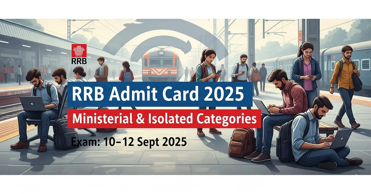 RRB Ministerial and Isolated Admit Card 2025