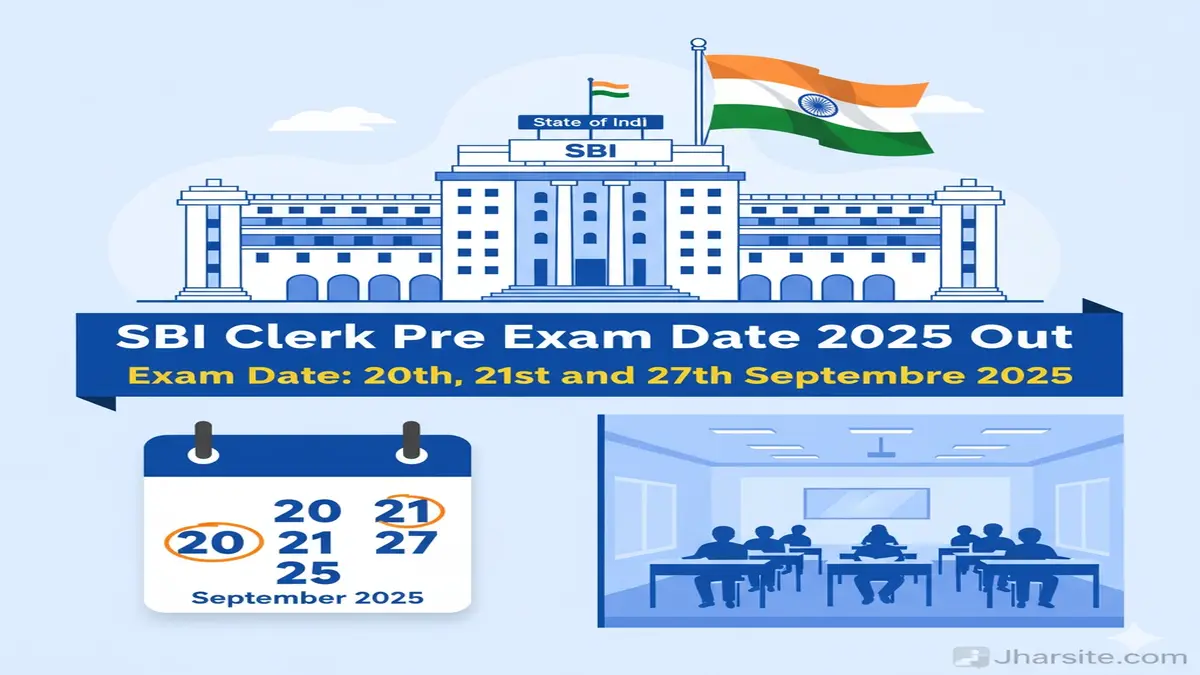 SBI Clerk Pre Exam Date 2025