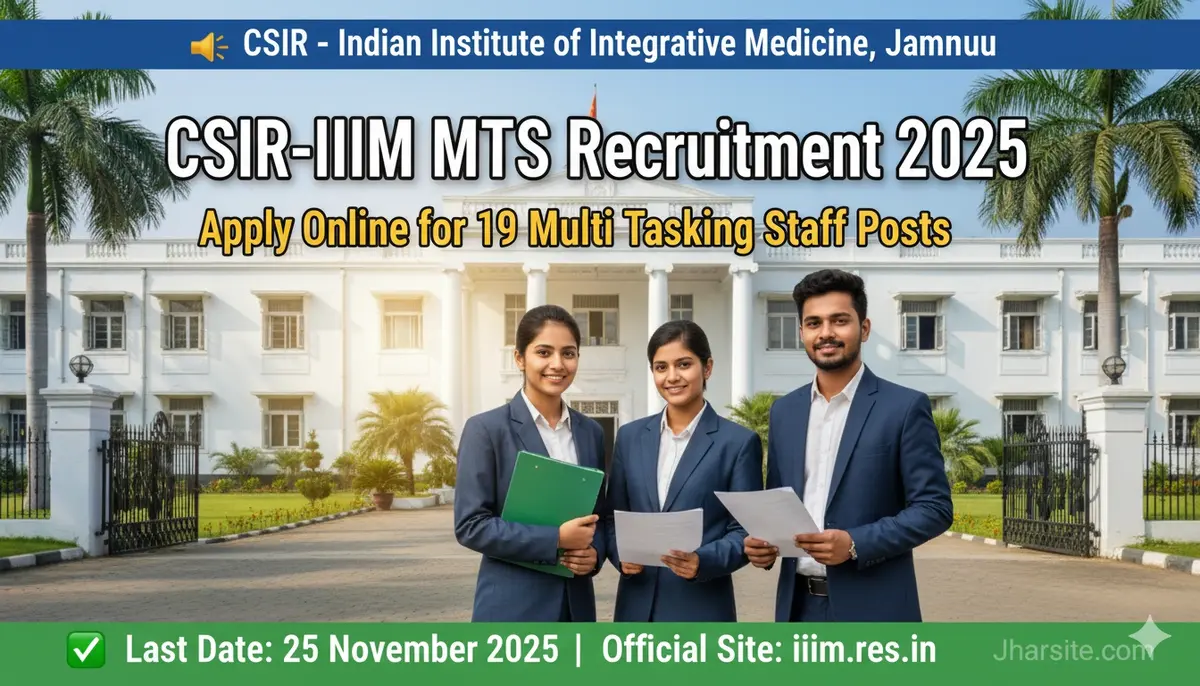 CSIR-IIIM MTS Recruitment 2025