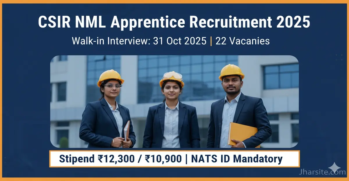 CSIR NML Apprentice Recruitment 2025