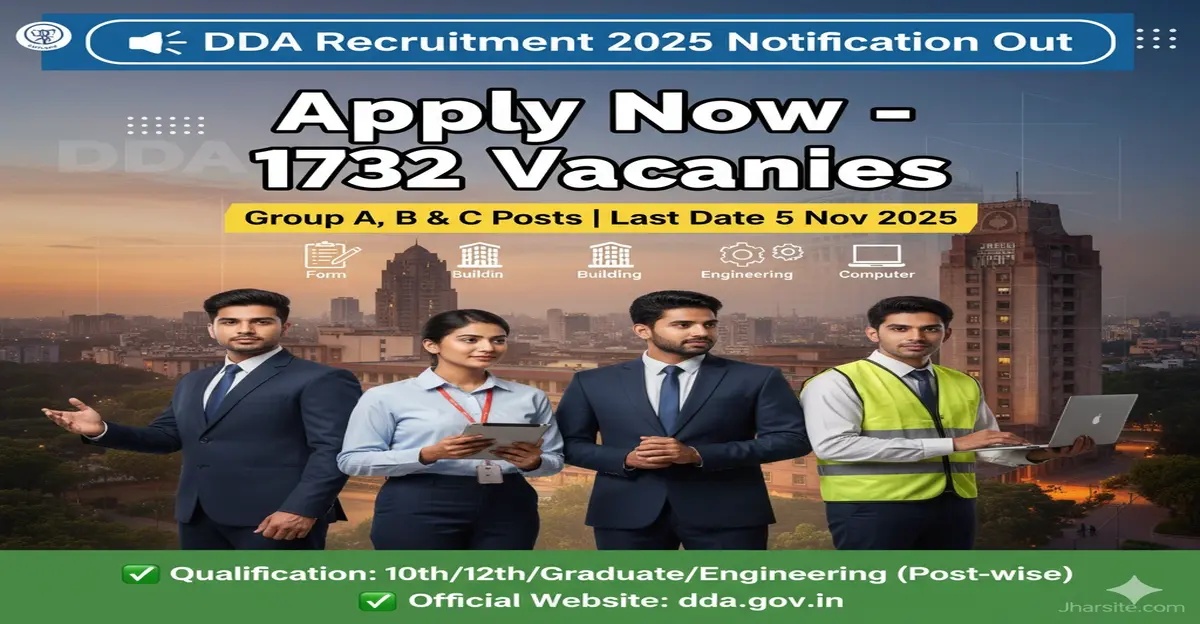 DDA Recruitment 2025 Notification