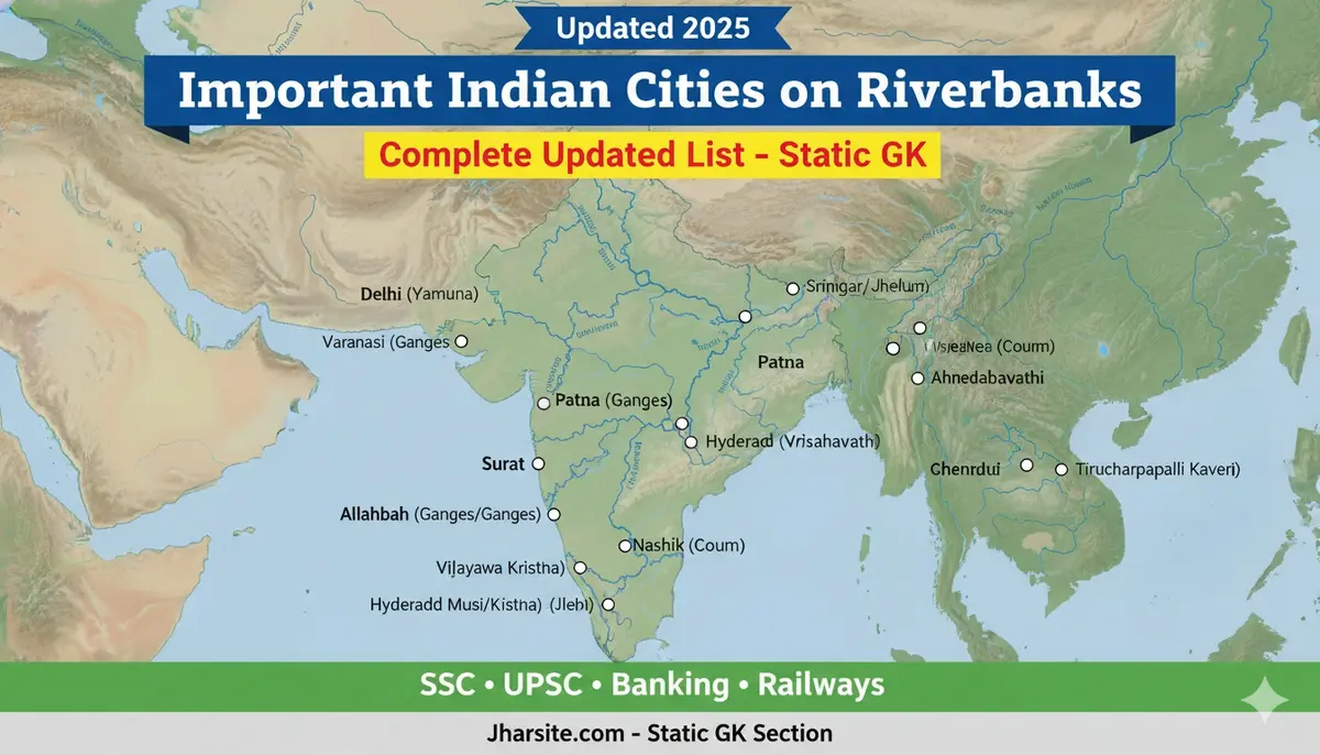 Important Indian Cities on Riverbanks 2025
