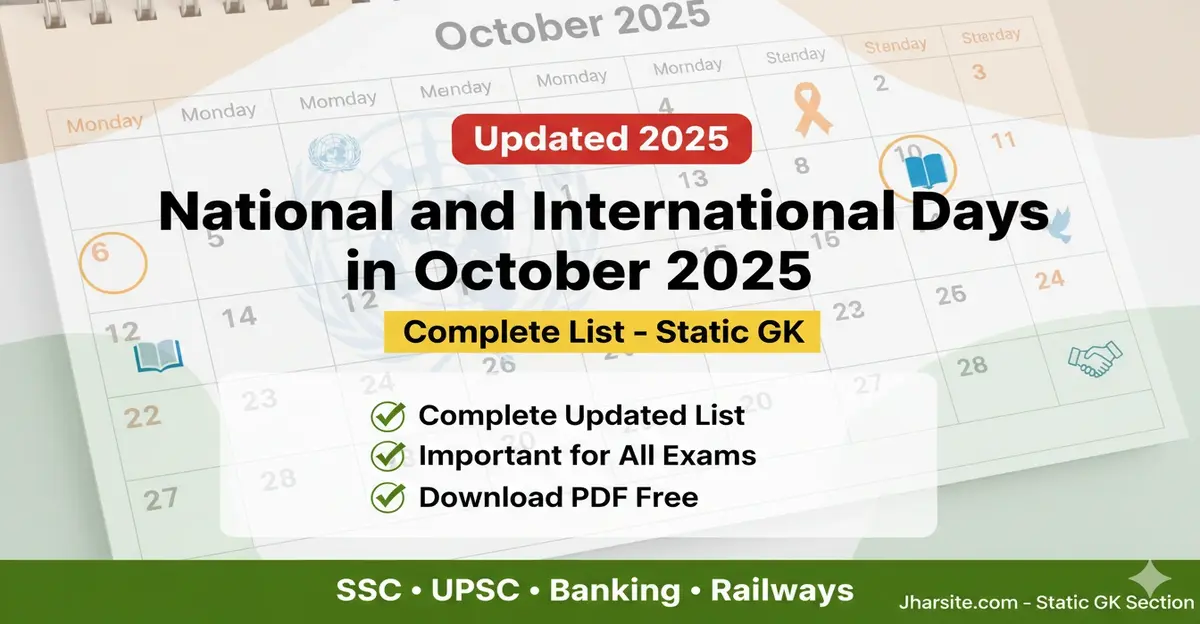 National and International Days in October 2025