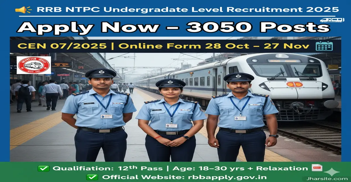 RRB NTPC Undergraduate Level Recruitment 2025