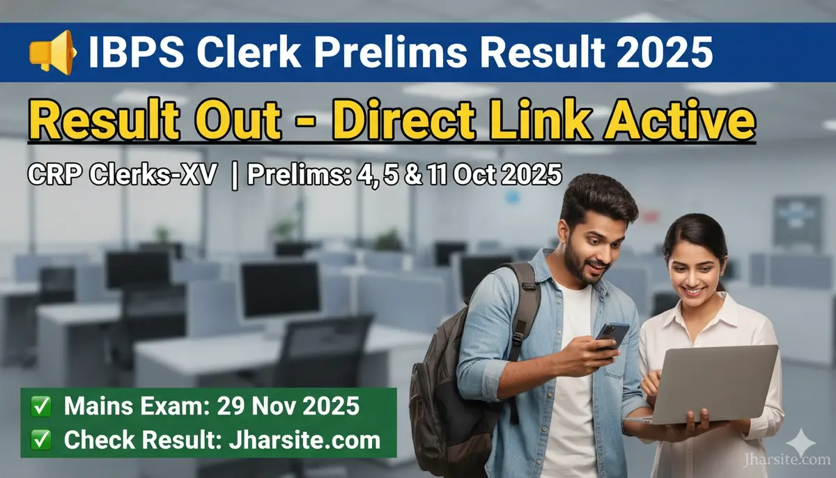 IBPS Clerk Prelims Result 2025