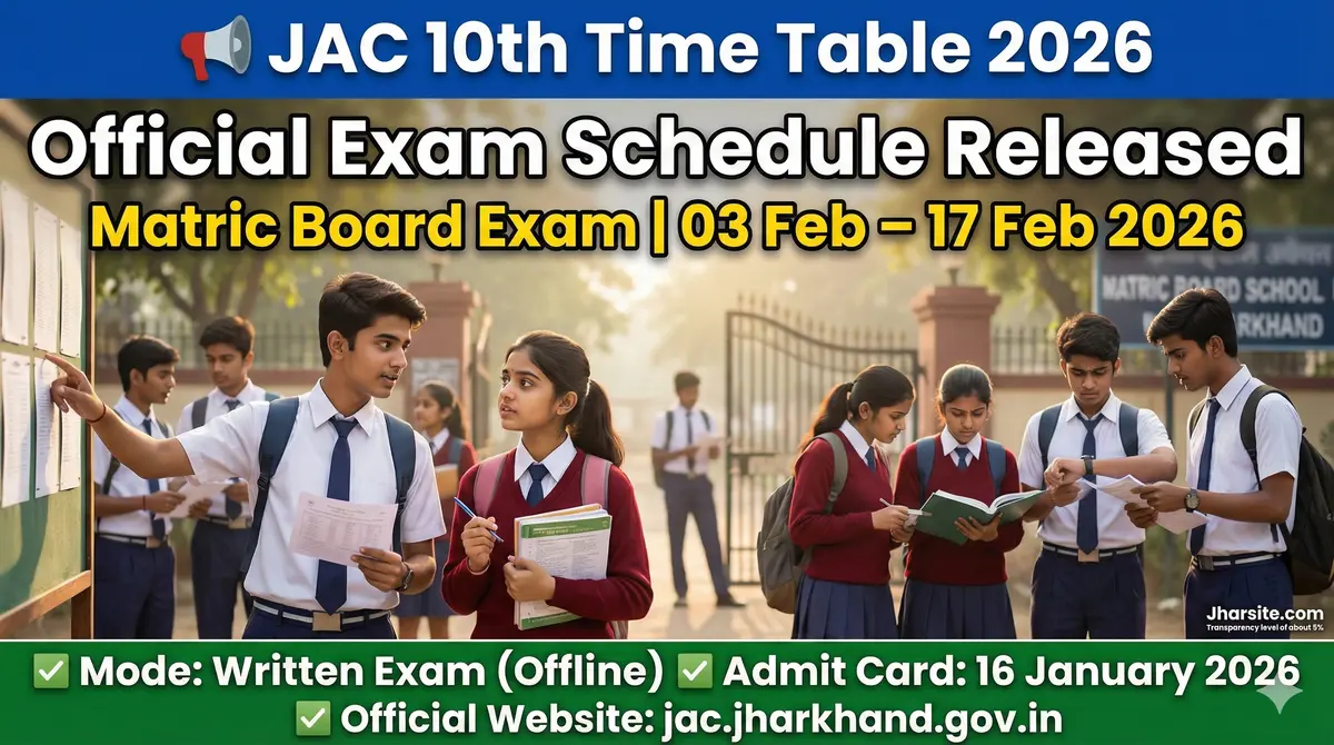 JAC 10th Time Table 2026
