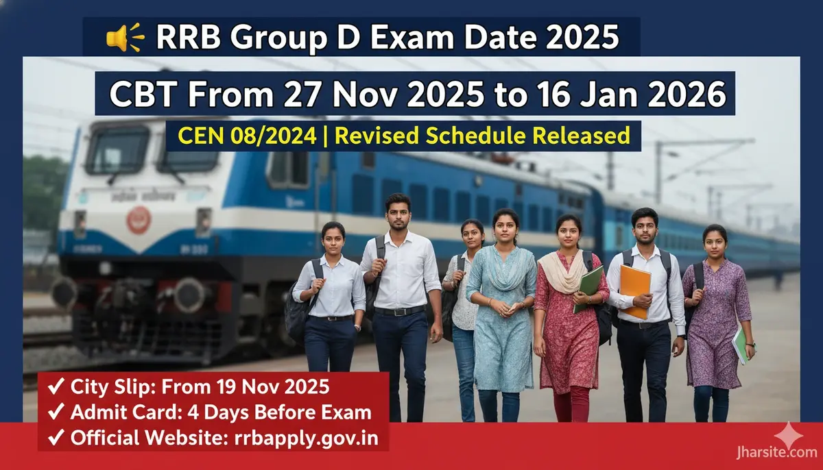 RRB Group D Exam Date 2025