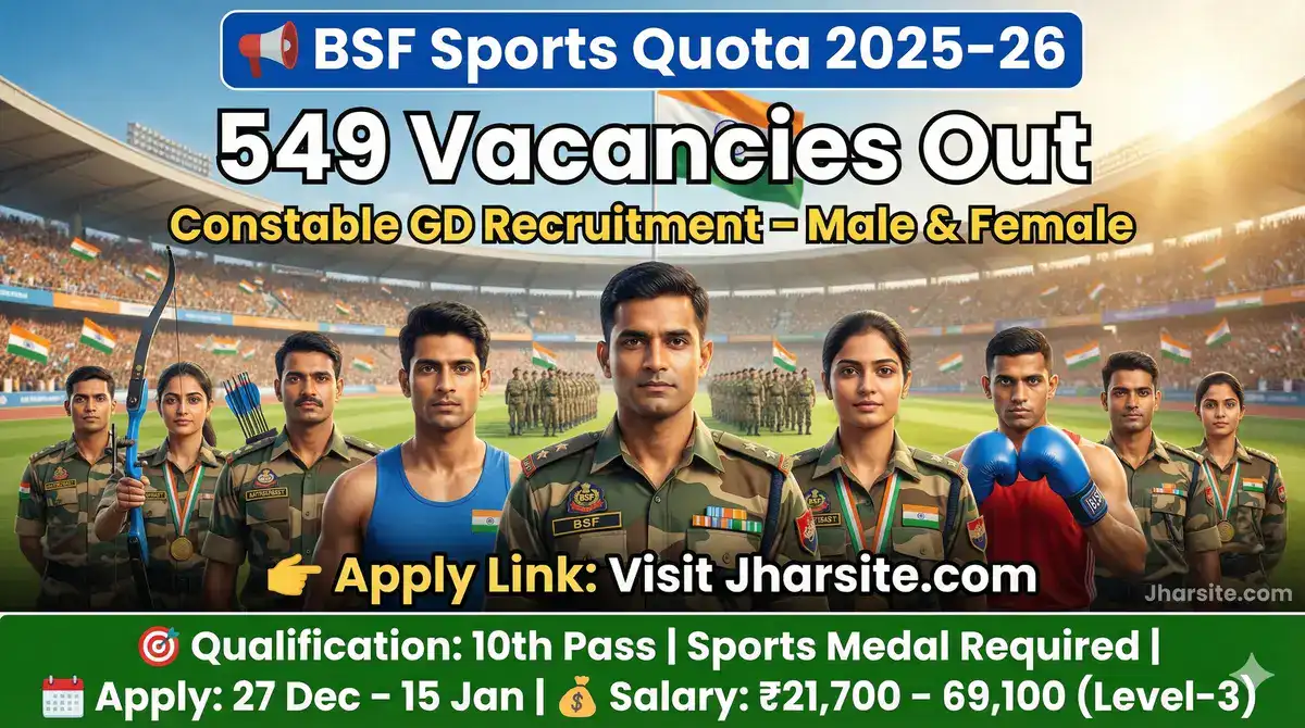 BSF Constable GD Sports Quota 2025