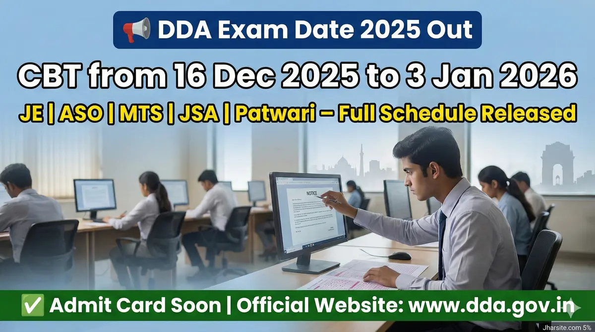 DDA Exam Date 2025