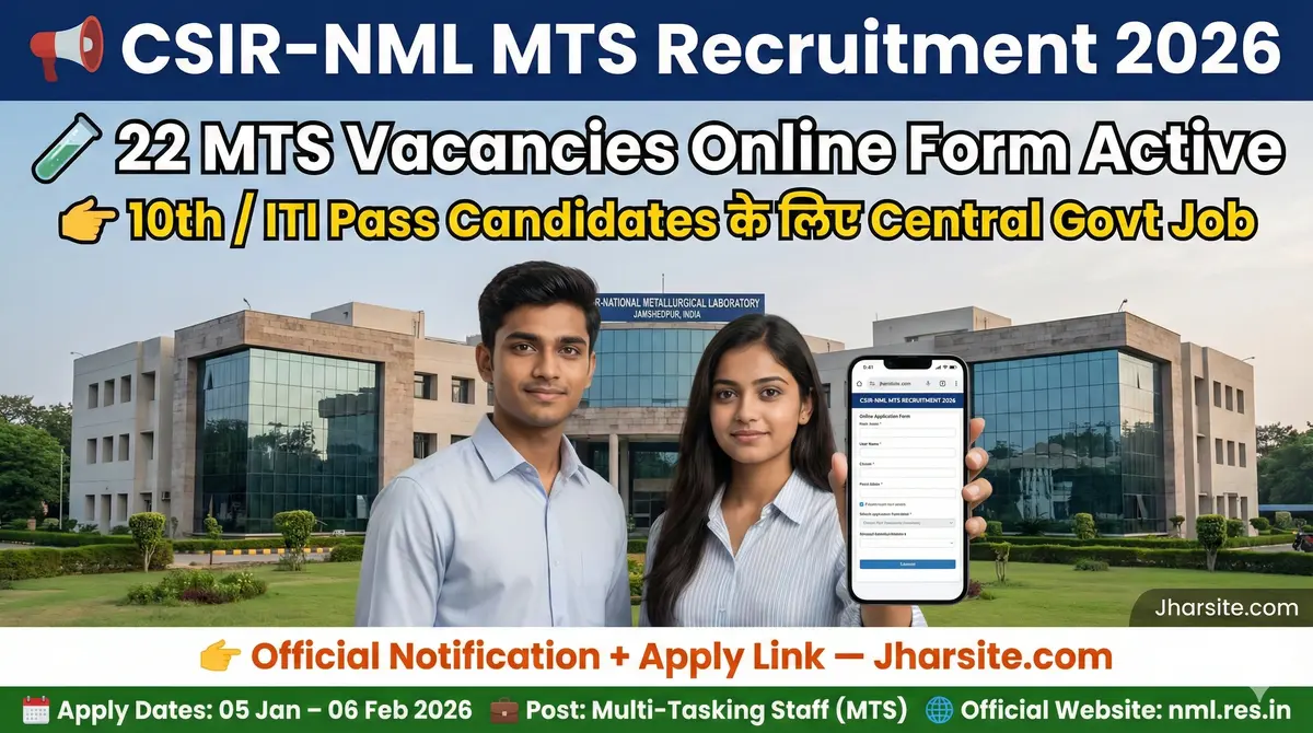 CSIR NML MTS Recruitment 2026