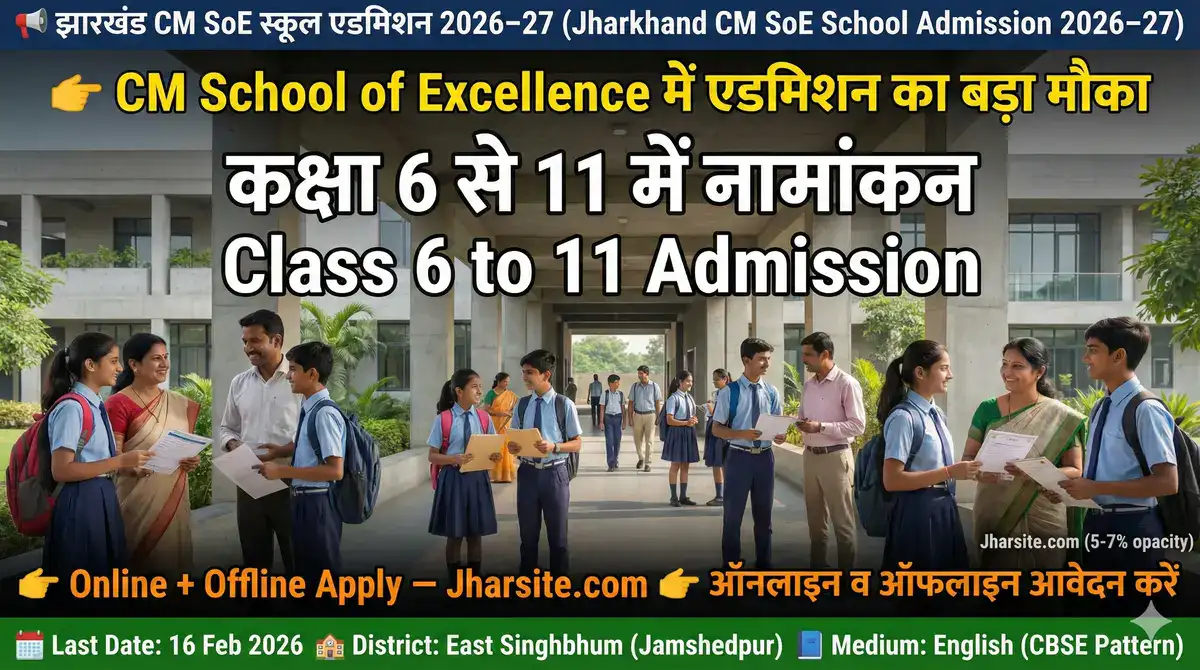 Jharkhand CM SoE School Admission 2026