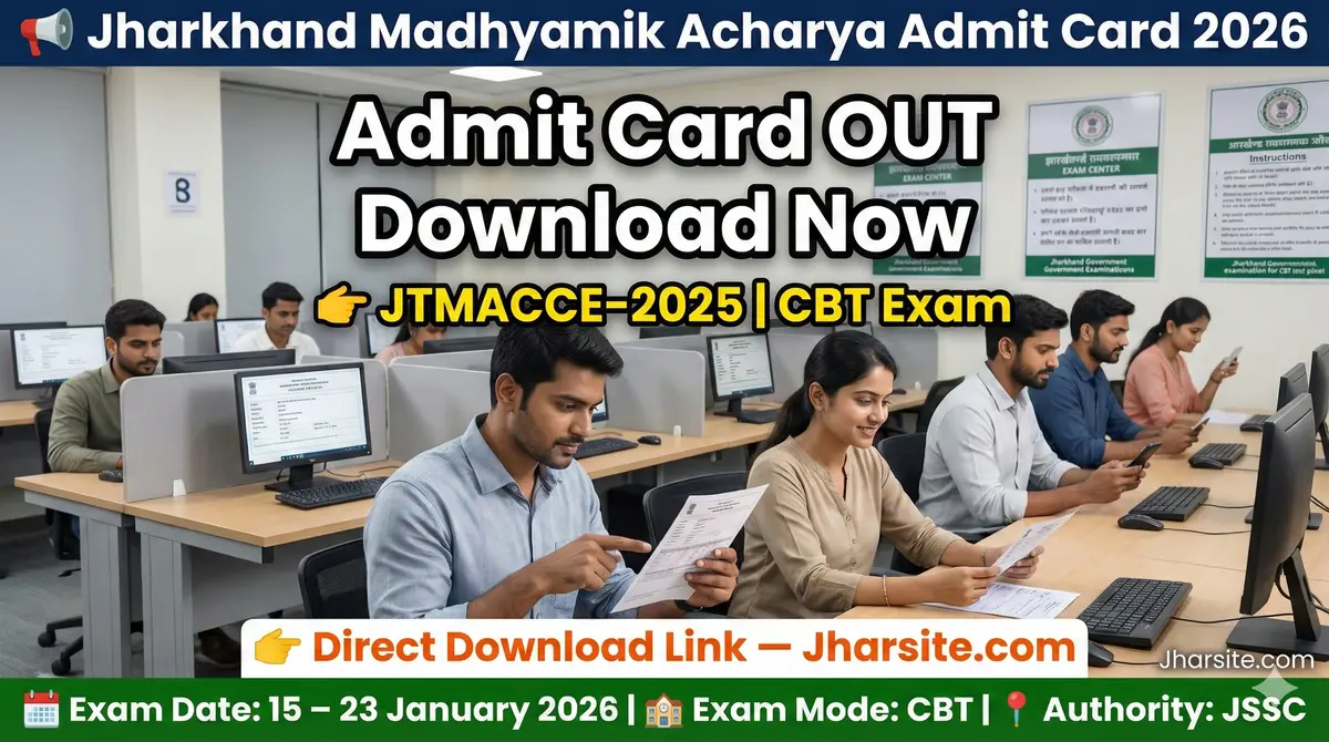 Jharkhand Madhyamik Acharya Admit Card 2026