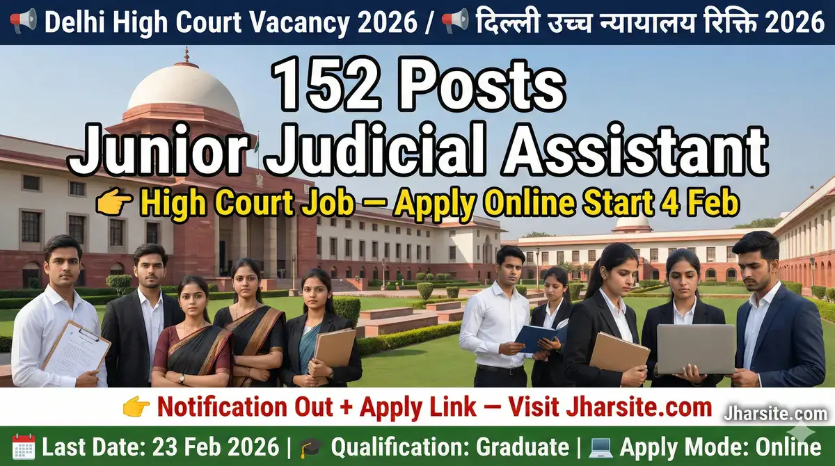 Delhi High Court JJA Recruitment 2026