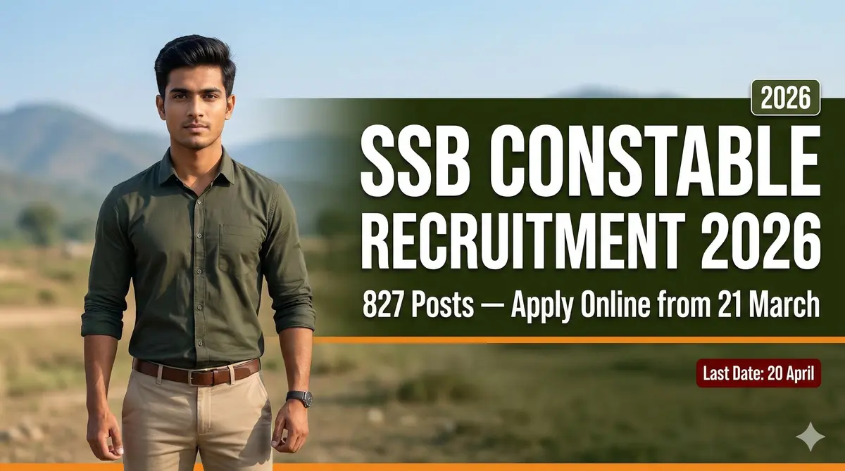 SSB Constable Tradesman & Driver Recruitment 2026