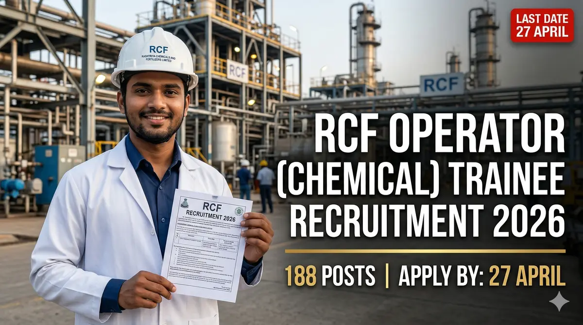 RCF Operator (Chemical) Trainee Recruitment 2026