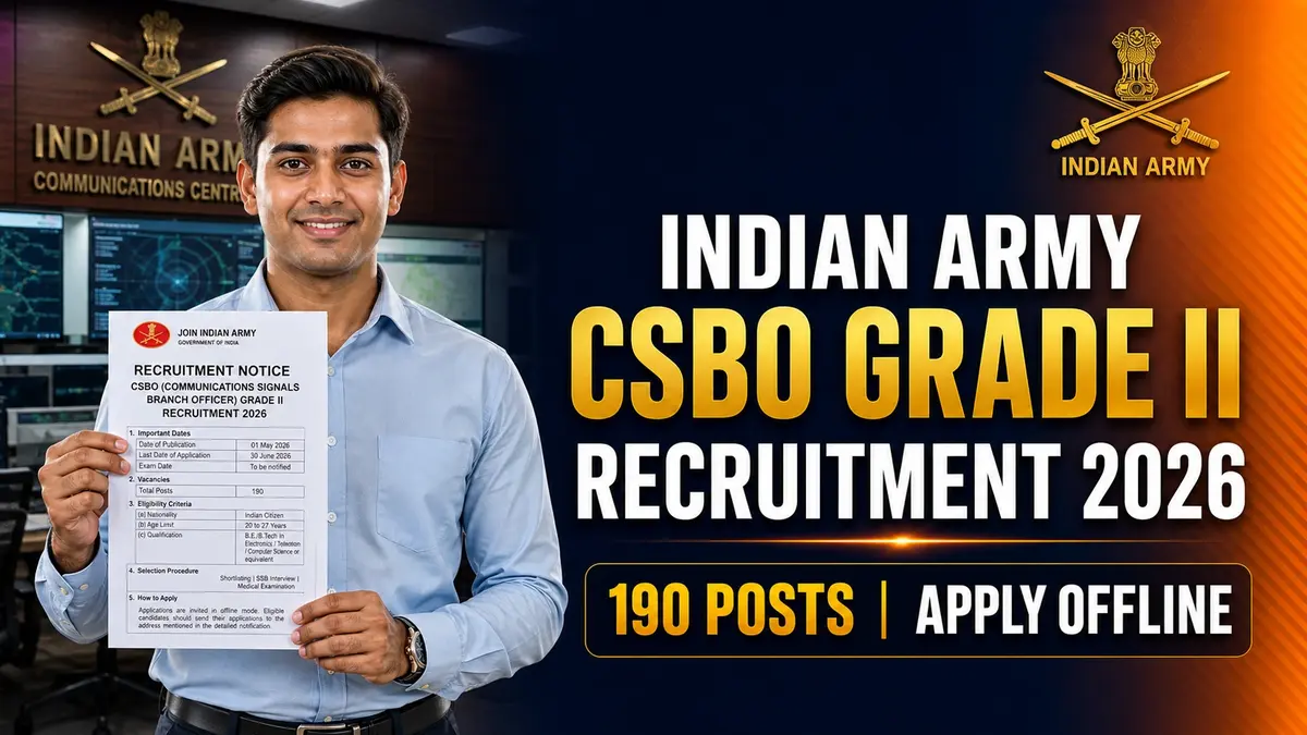 Indian Army CSBO Grade II Recruitment 2026
