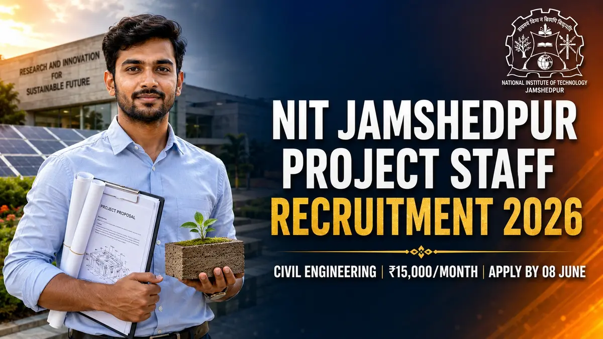 NIT Jamshedpur Project Staff Recruitment 2026