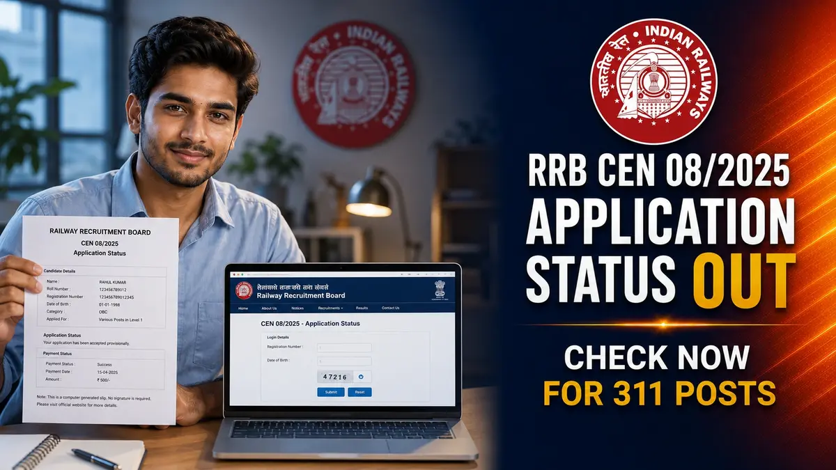 RRB CEN 08/2025 Application Status