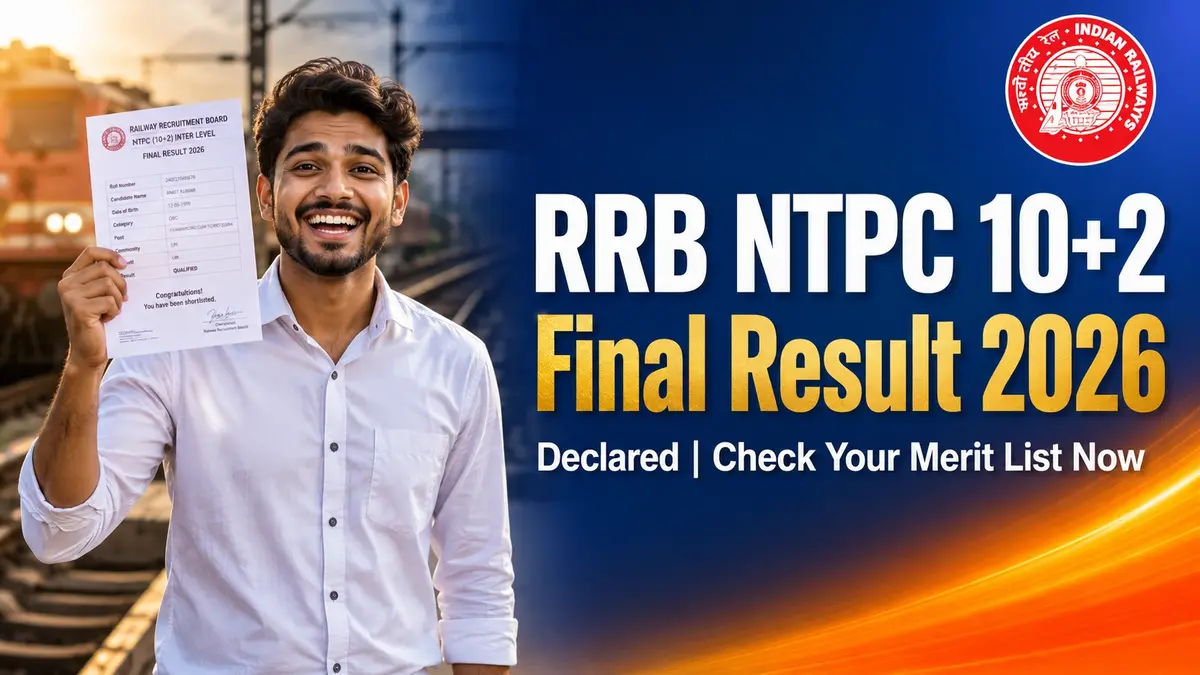 RRB NTPC 10+2 Inter Level Final Result 2026