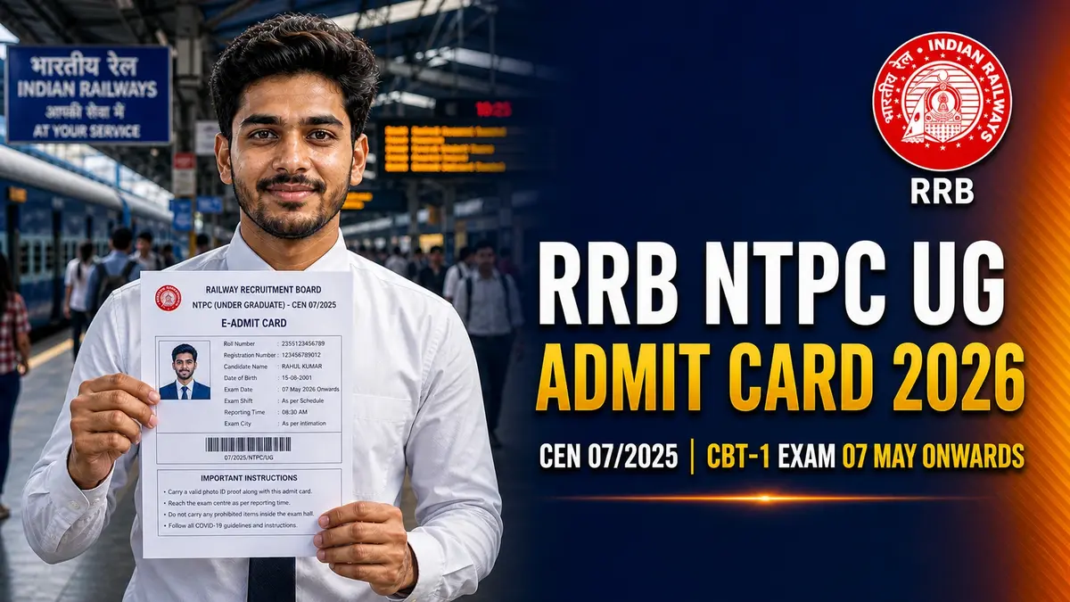 RRB NTPC UG Admit Card 2026