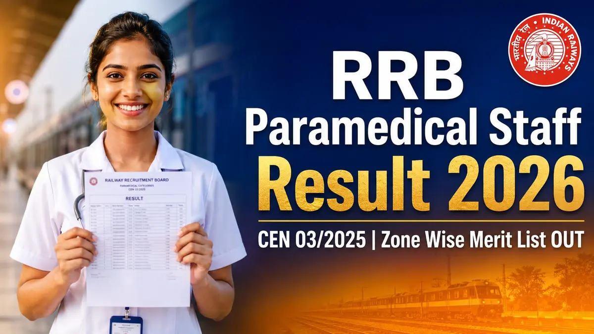 RRB Paramedical Staff Result 2026