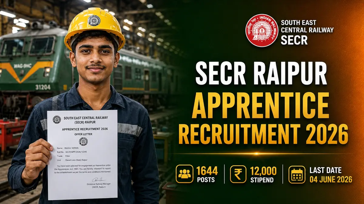 SECR Raipur Apprentice Recruitment 2026