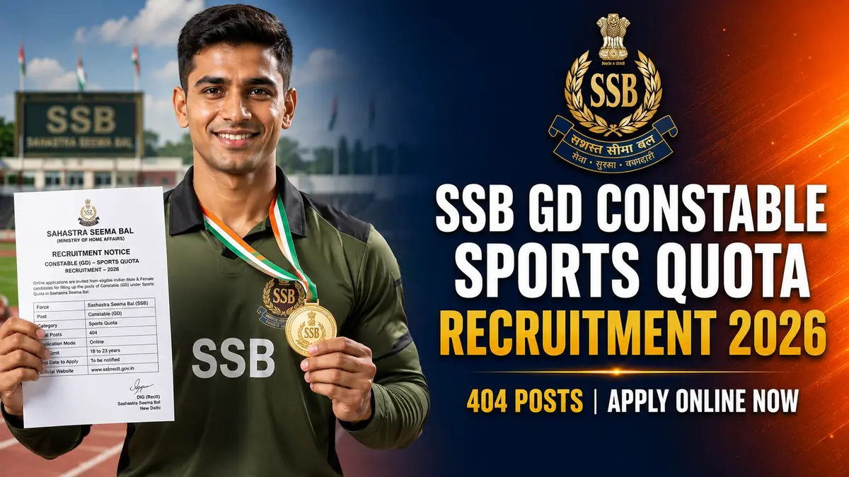 SSB GD Constable Sports Quota Recruitment 2026