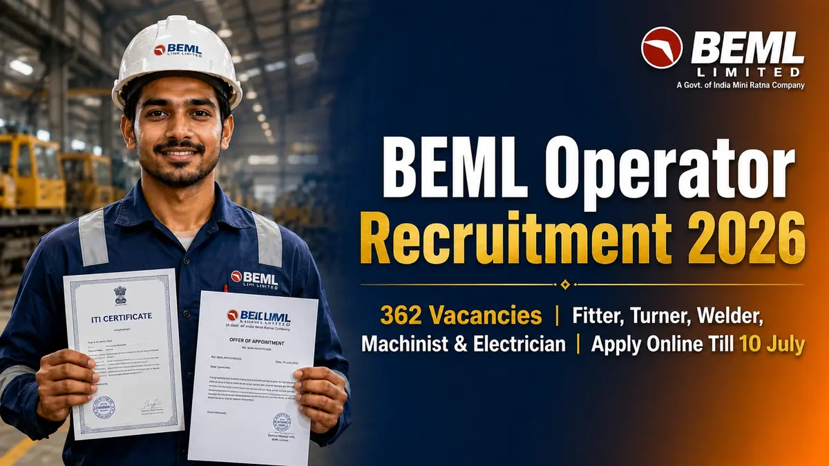 BEML Operator Recruitment 2026