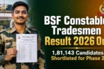 BSF Constable Tradesmen Result 2026