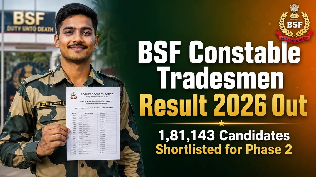 BSF Constable Tradesmen Result 2026