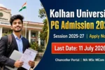 Kolhan University PG Admission 2026