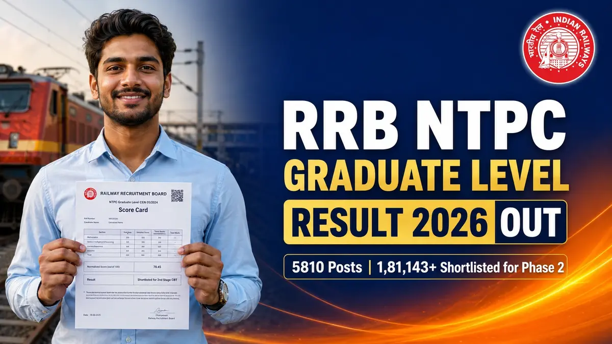 RRB NTPC Graduate Level Result 2026