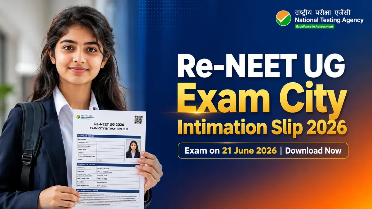 Re-NEET UG Exam City Intimation Slip 2026