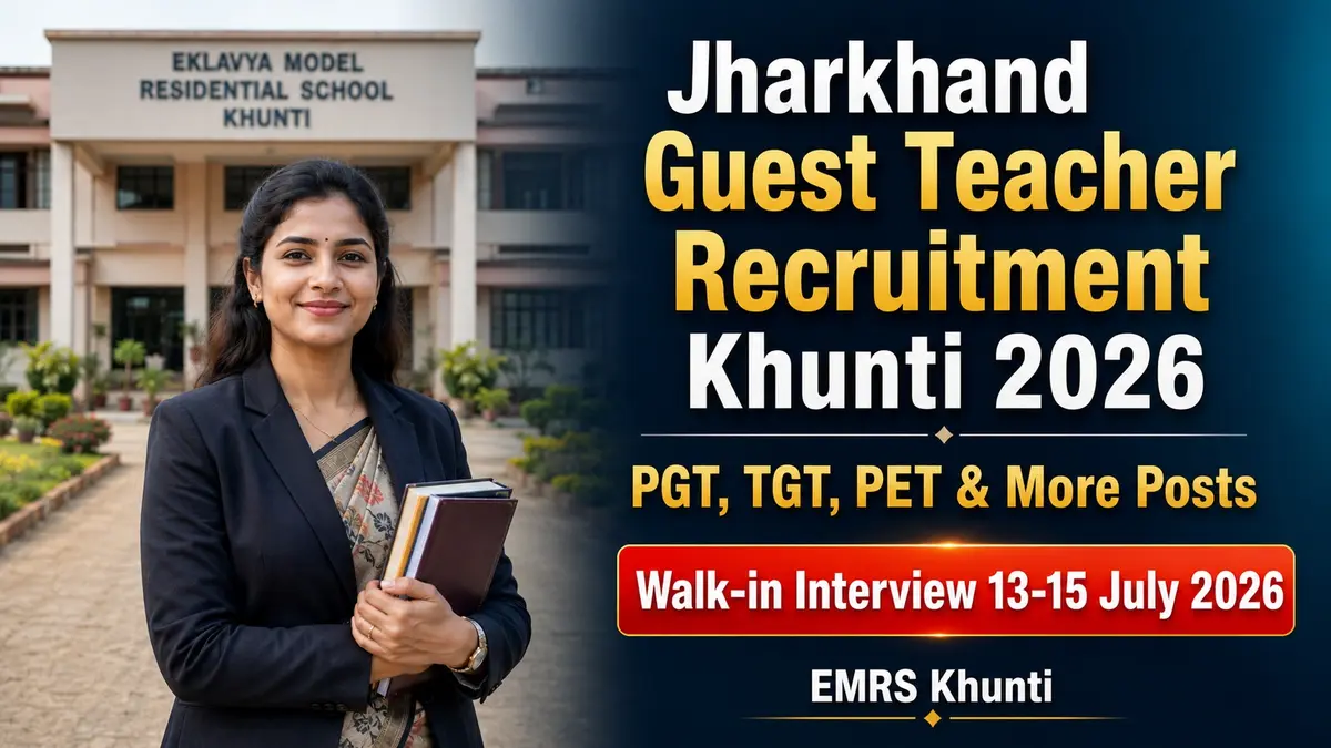 Jharkhand Guest Teacher Recruitment Khunti 2026