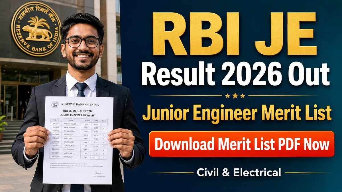 RBI JE Result 2026