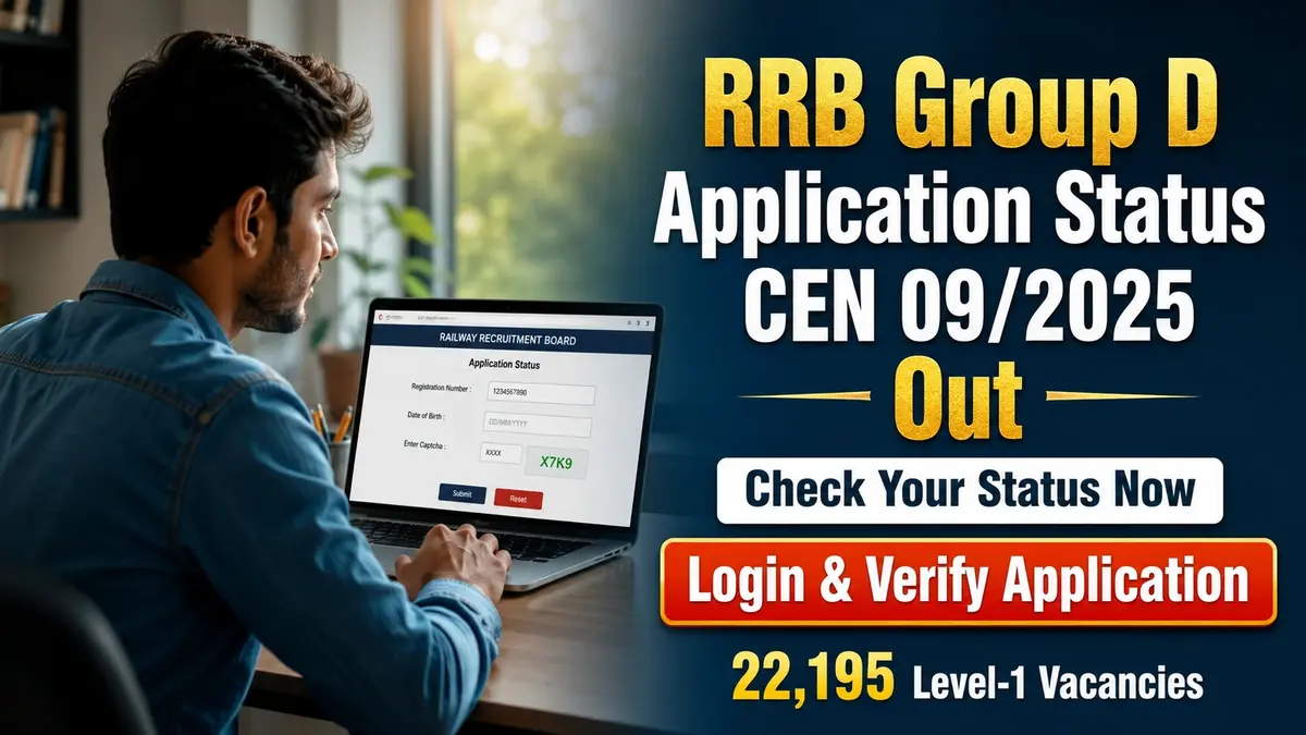 RRB Group D Application Status CEN 09/2025