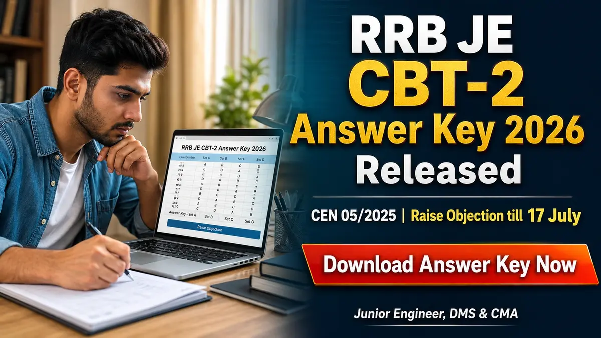 RRB JE CBT-2 Answer Key 2026