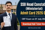SSB Head Constable Ministerial Admit Card 2026