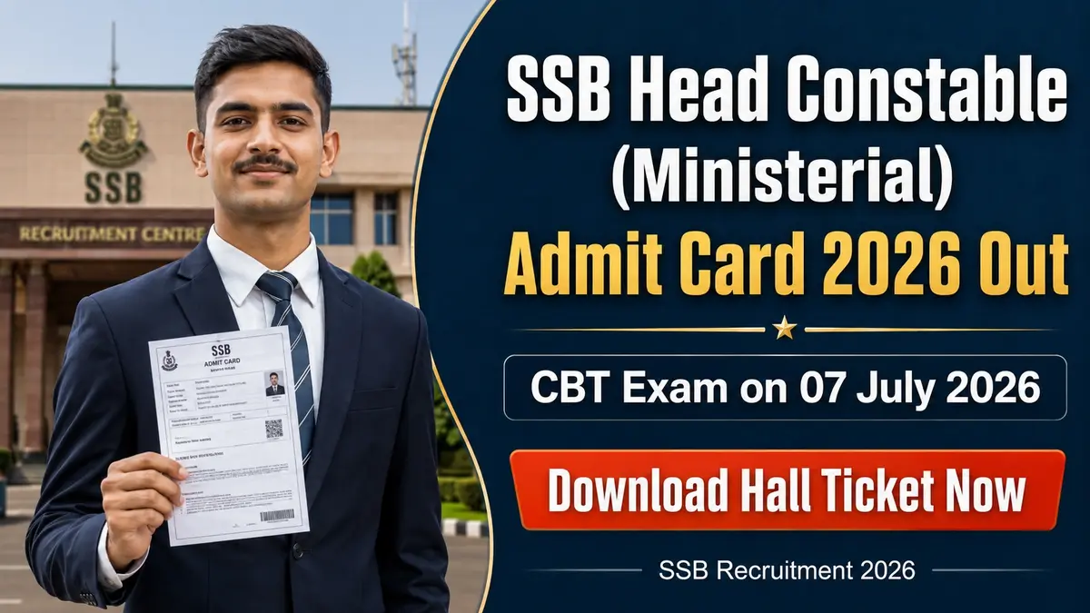 SSB Head Constable Ministerial Admit Card 2026