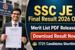 SSC JE Final Result 2026