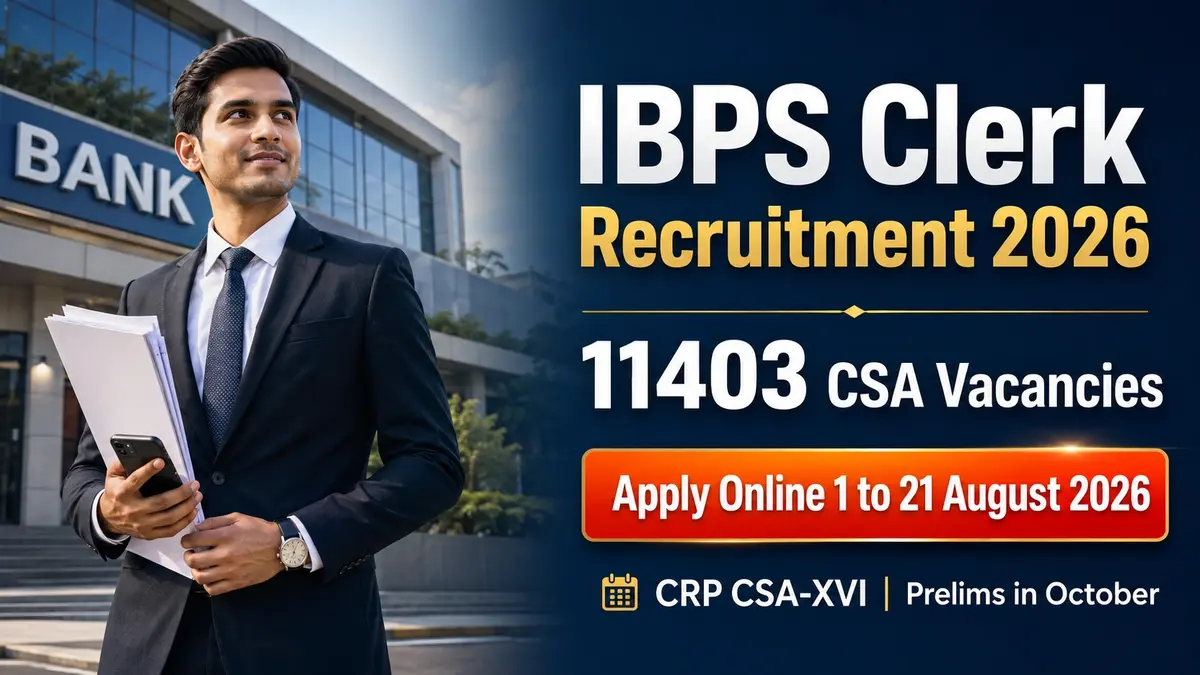 IBPS Clerk Recruitment 2026