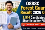 OSSSC Forest Guard Result 2026