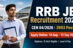 RRB JE Recruitment 2026